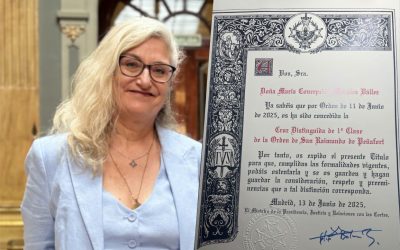 CONCEPCIÓN MORALES VÁLLEZ RECIBE LA CRUZ DISTINGUIDA DE 1ª CLASE DE LA ORDEN DE SAN RAIMUNDO DE PEÑAFORT